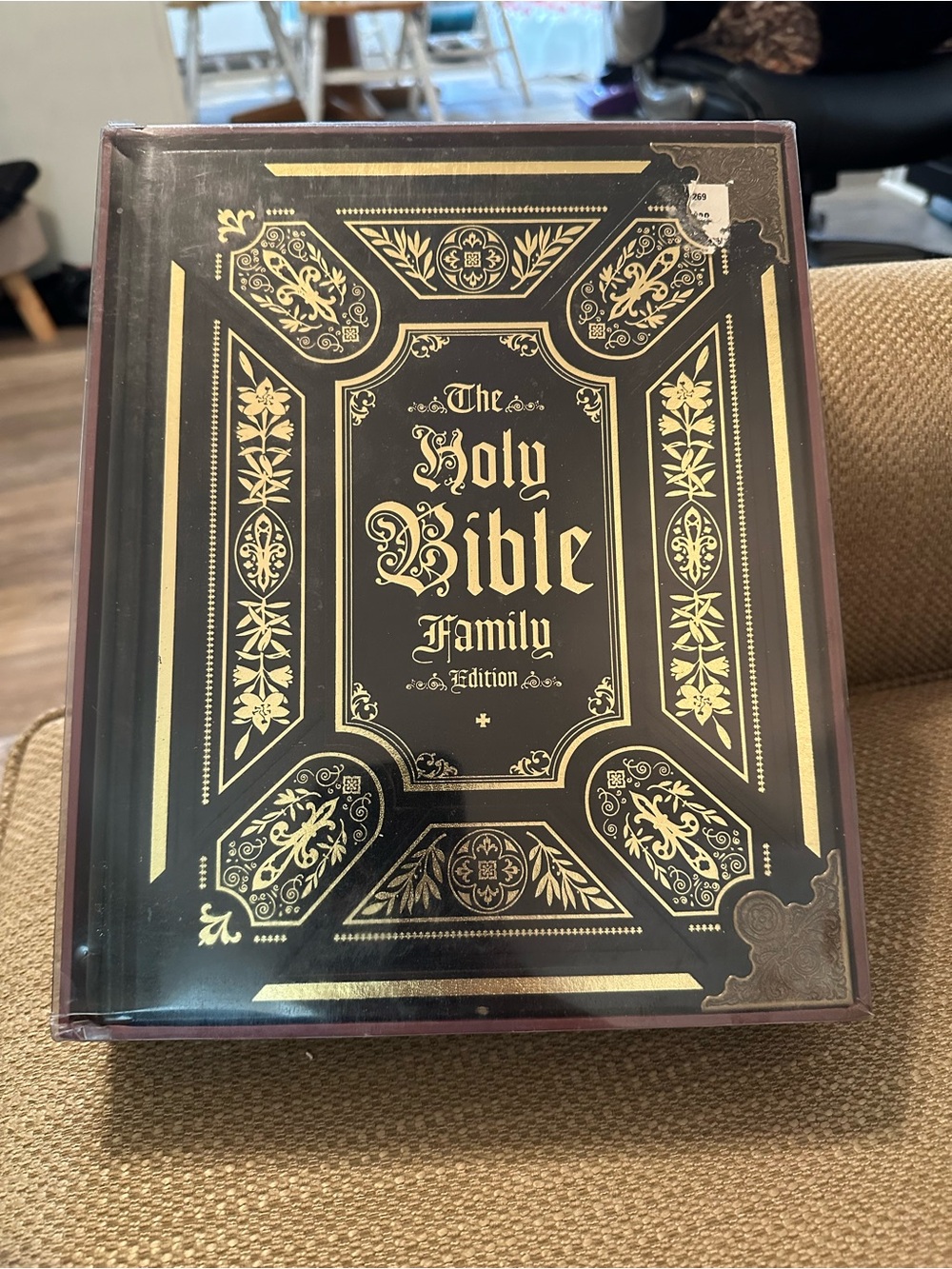 The Holy Bible Family Edition - Black with Gold Foil Decorative Cover
